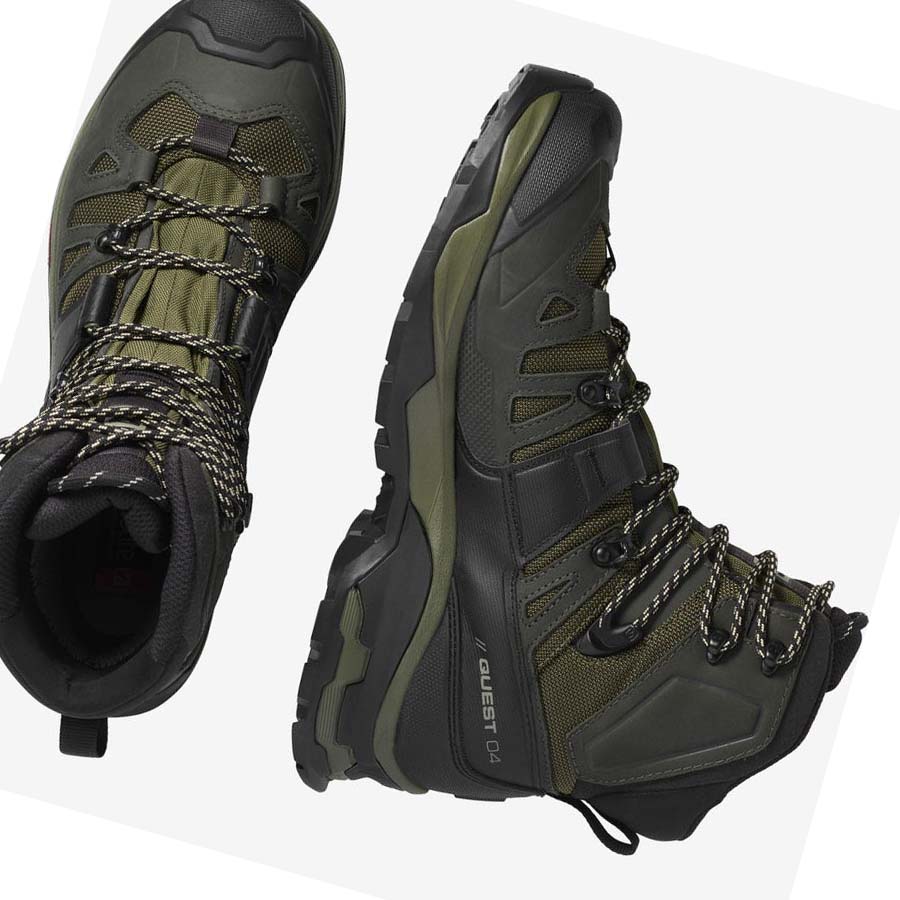 Tenis Senderismo Salomon QUEST 4 GORE-TEX Hombre Verde Oliva | MX 3563NWY